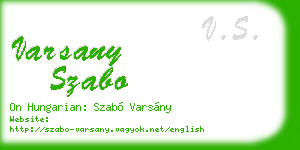 varsany szabo business card