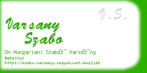 varsany szabo business card